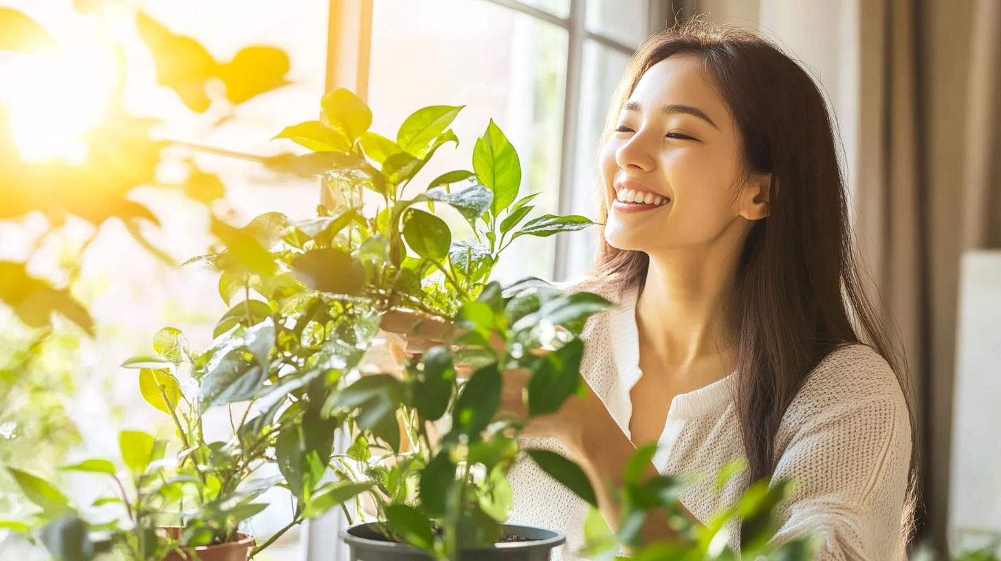 観葉植物の効果,観葉植物のメリット,空気清浄効果