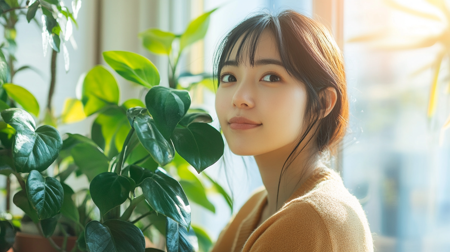 観葉植物の効果,観葉植物のメリット,空気清浄効果