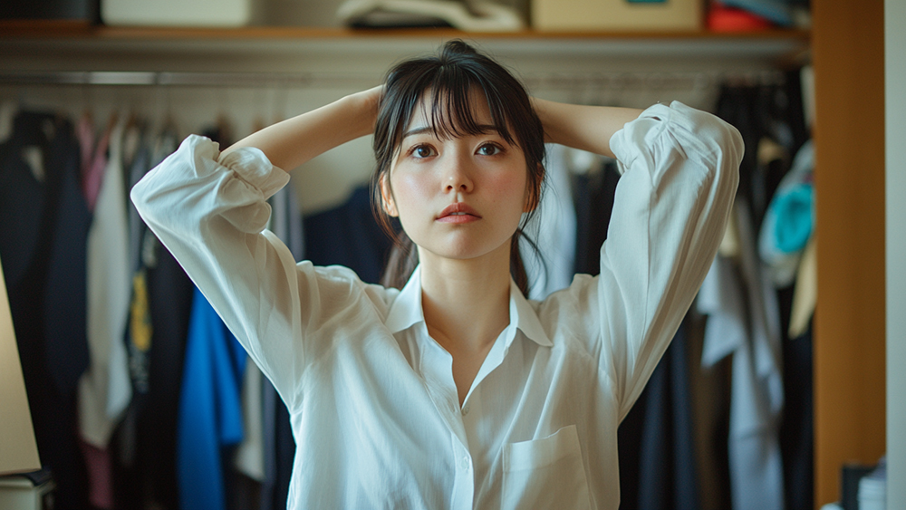 朝忙しい女性の様子