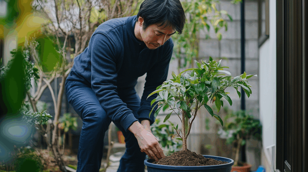 パキラの植え替え