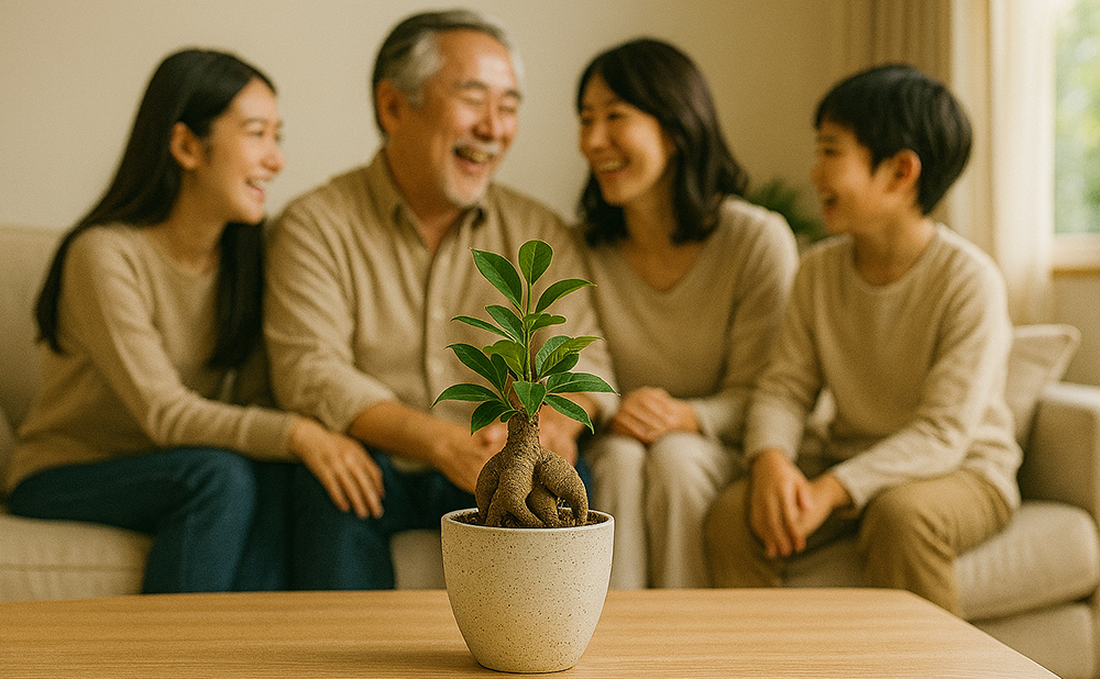 新築祝いのガジュマルの鉢植え