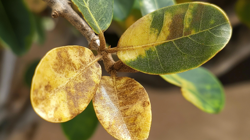 黄色くなったガジュマル