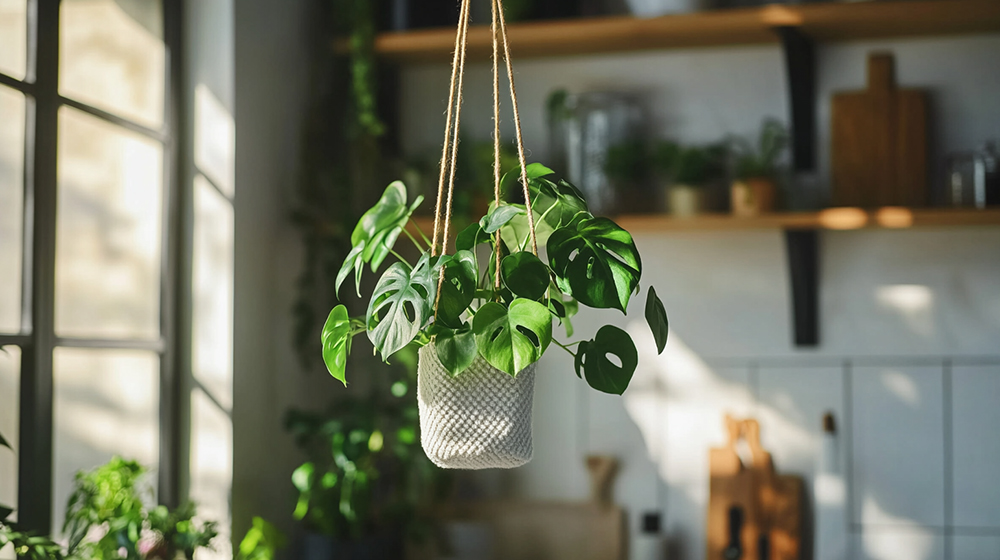 モンステラのハンギング