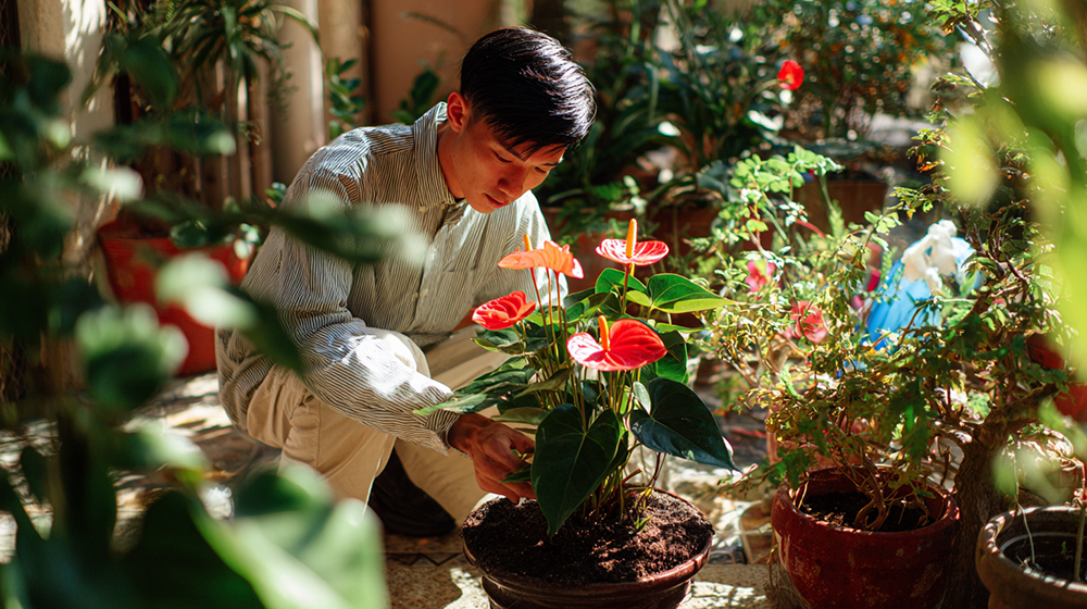 アンスリウムの植え替え