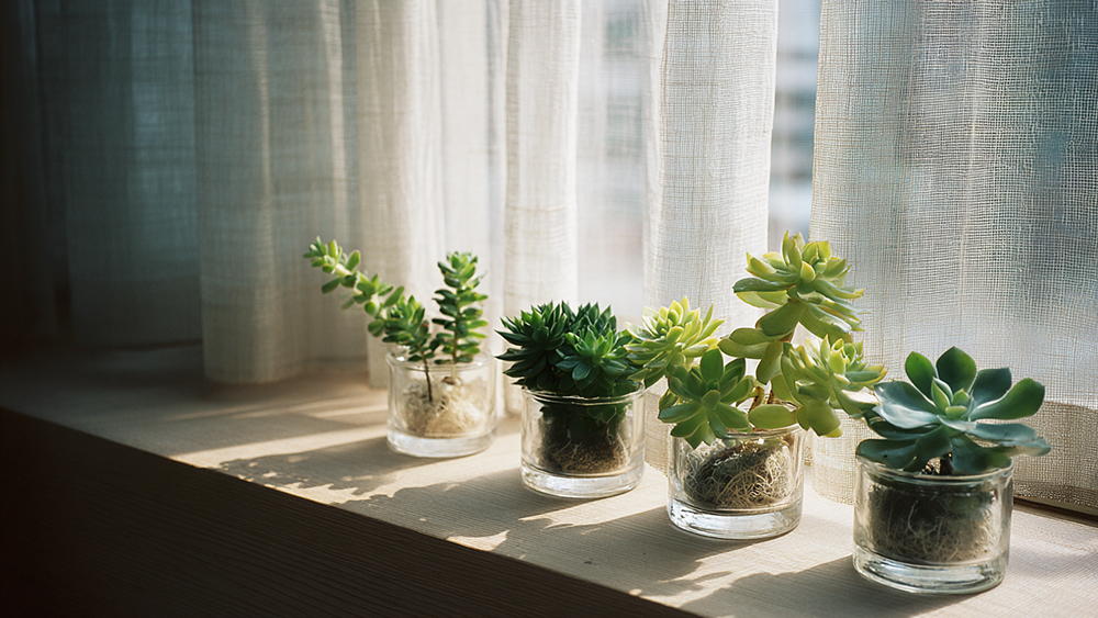 多肉植物の水耕栽培